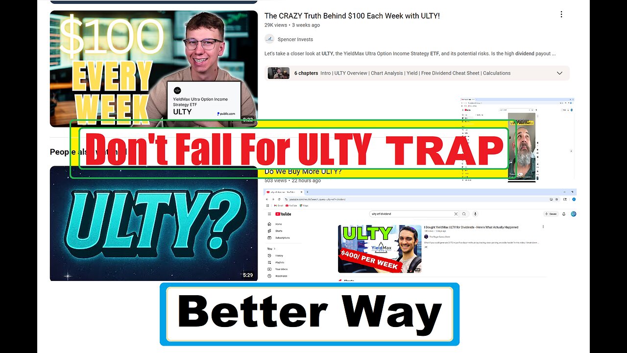 "Why ULTY and YieldMax Funds Are Designed to Go to ZERO (Do This Instead)"