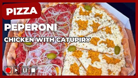 Calabrese & Chicken with Catupiry Pizza 🍕🔥 The Perfect Combo!
