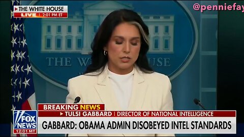 Tulsi Gabbard Whie House Presser: Incriminating Barack Obama & Hillary Clinton.