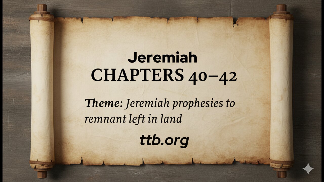 Jeremiah Chapters 40-42 (Bible Study)