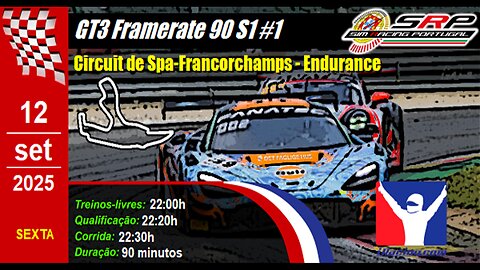 🇵🇹 [iRacing Live] 🇵🇹 GT3 Framerate 90 S1 @ Circuit de Spa-Francorchamps - Endurance