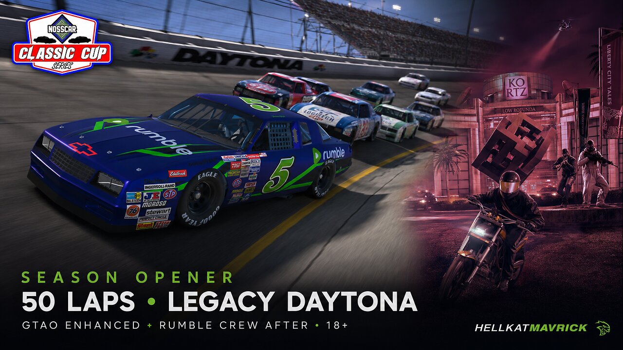 🏁NOSSCAR CLASSIC CUP SERIES OPENER: LEGACY DAYTONA 50 → GTAO ENHANCED KORTZ HEIST W/ CREW 18+🏁