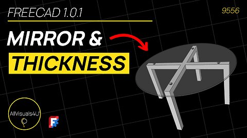 🍹 3D Table Design - FreeCAD Thickness - FreeCAD Polar Pattern Tutorial - FreeCAD Mirror