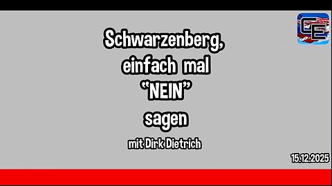 Schwarzenberg, einfach mal”NEIN” sagen