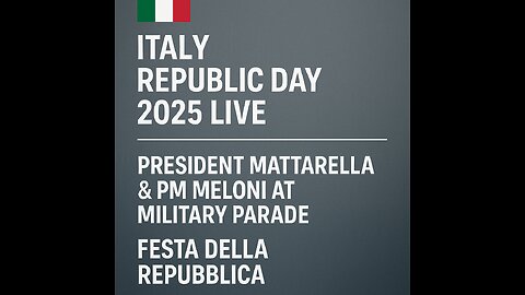 🇮🇹 Italy Republic Day 2025 LIVE | President Mattarella & PM Meloni at Military Parade