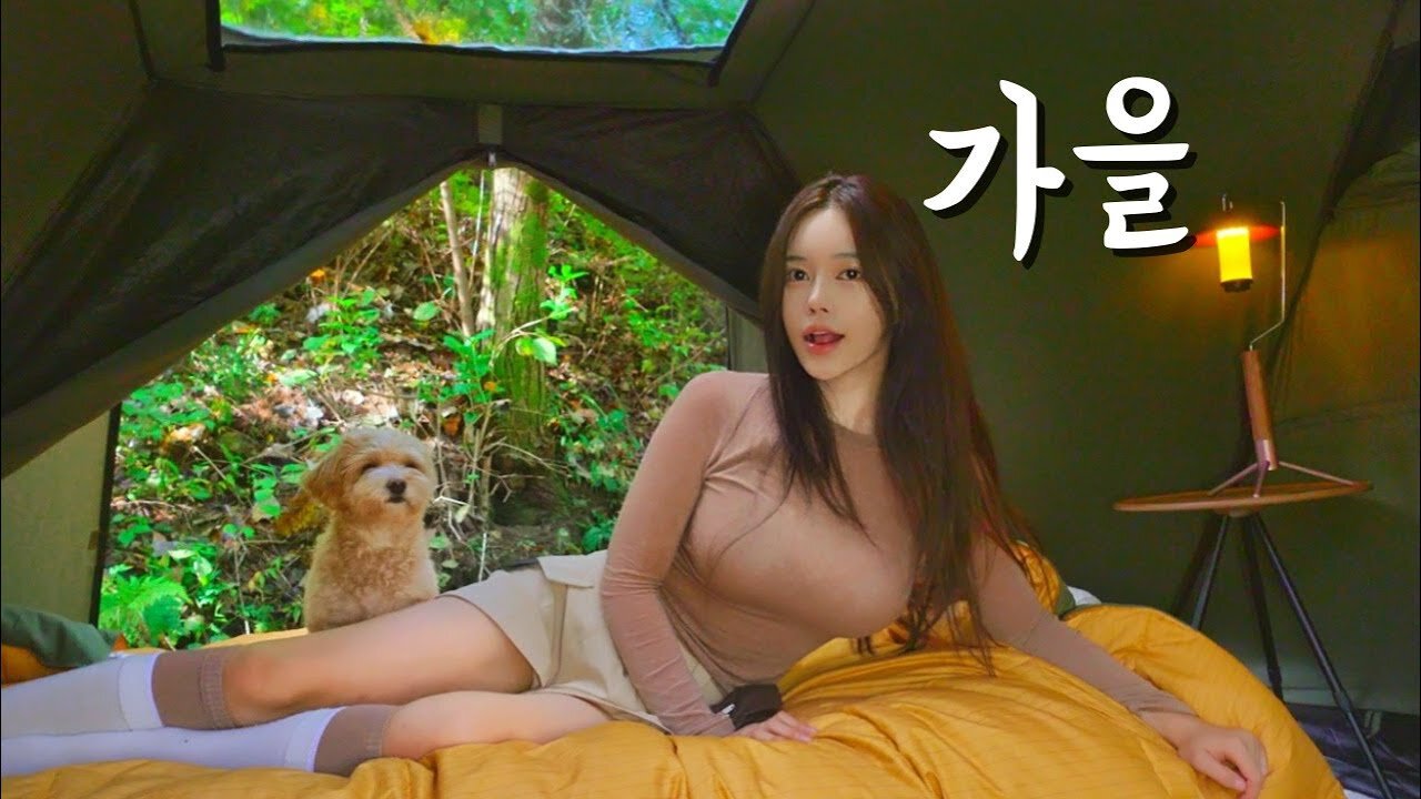 Pitch a small tent in the autumn forest, enjoy fried shrimp and potato balls