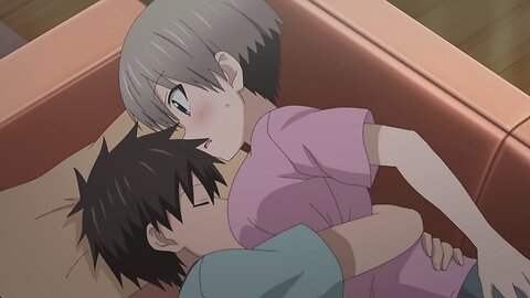 Uzaki-chan Wants to Hang Out! - Shinichi snuggles with Uzaki