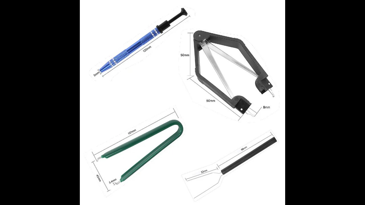 4 Pieces IC Chip Remover Tool Kit, for PLCC, IC Chips