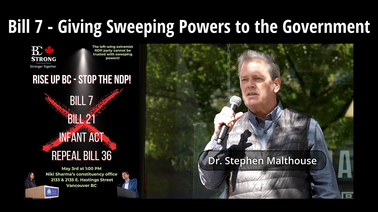 Bill 7 - Giving Sweeping Powers to the Government