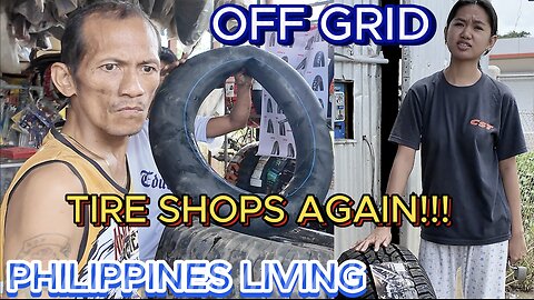 🇵🇭 HOLY FLAT TIRES BATMAN!!! Again...At The Tire Repair Shop. GRID ISLAND FAMILY PHILIPPINES LIVING