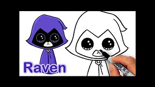 How to Draw Raven from Teen Titans Go Cute and Easy