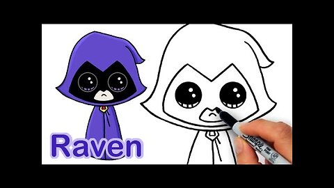 How to Draw Raven from Teen Titans Go Cute and Easy