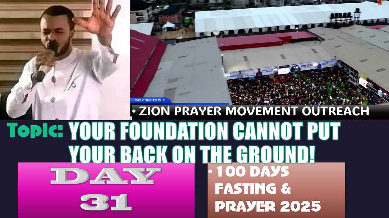 Day 31 | Monday, August 4th, 2025 — Topic: YOUR FOUNDATION CANNOT PUT YOUR BACK ON THE GROUND!