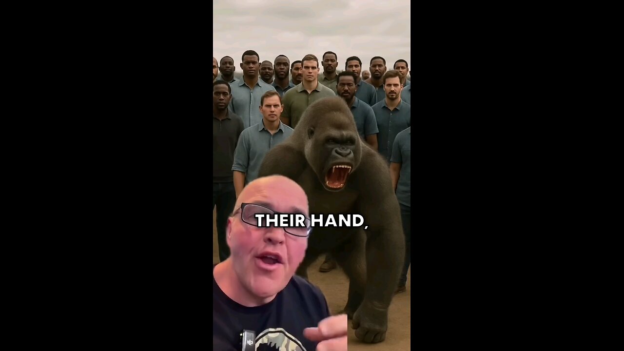 100 men vs 1 gorilla