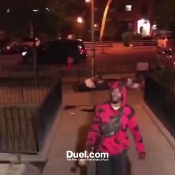 Negro Thug knocks out a woman with a skateboard after he asks for her phone number and she declined