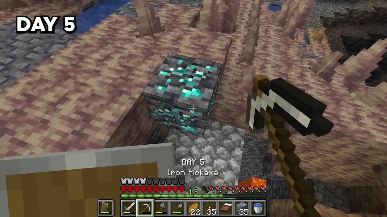 I Survived 100 Days in a Hidden Underground Base in Minecraft Hardcore