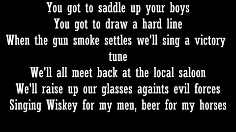 Toby Keith - Beer for my Horses - Lyrics