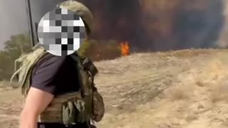 Someone Set Fire to Russian Vehicles in Kherson
