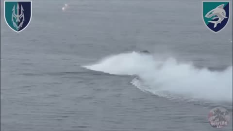 Multiple Speed Boats Loaded with Russian Soldiers the Dnipro River