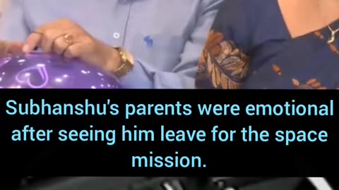 Subhanshu's parents were emotional
