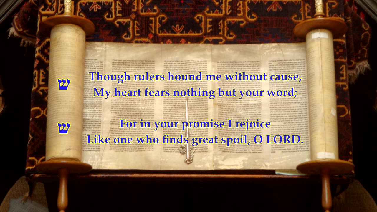 Psalm 119 part 21 v161-168 "I wait for your salvation, LORD" Tune: Sutherland. 21st: sin and shin