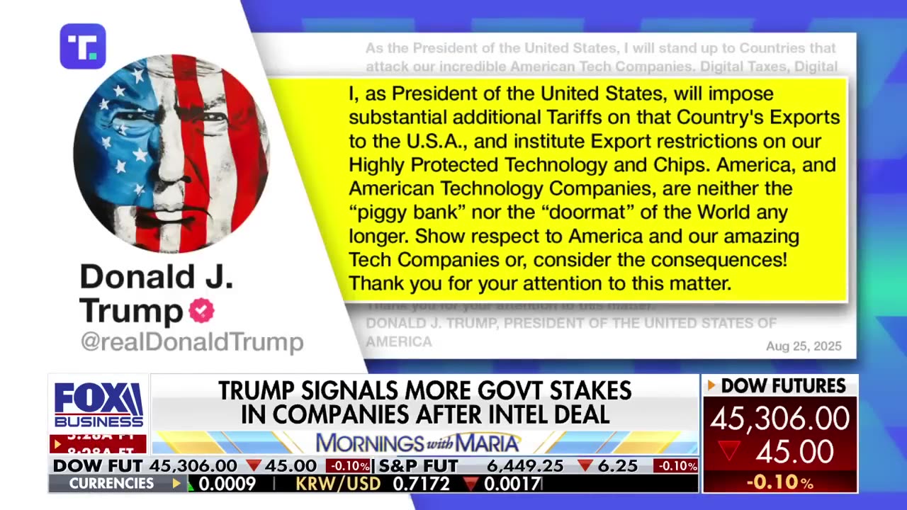 "UPPER HAND": Expert claims Trump has clout in the EU tech tax dispute