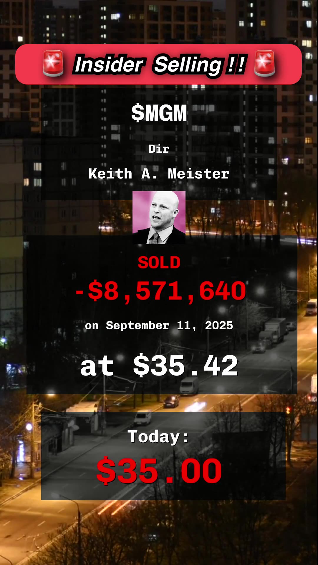 🔥 insider selling at $TDOC, $MGM, $UP, $SERV #insidertrading #stocks #finance