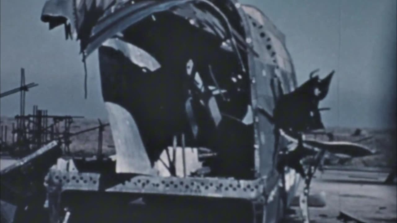 Avro Lancaster fuselage section target for shaped charge anti-aircraft missile warhead trials