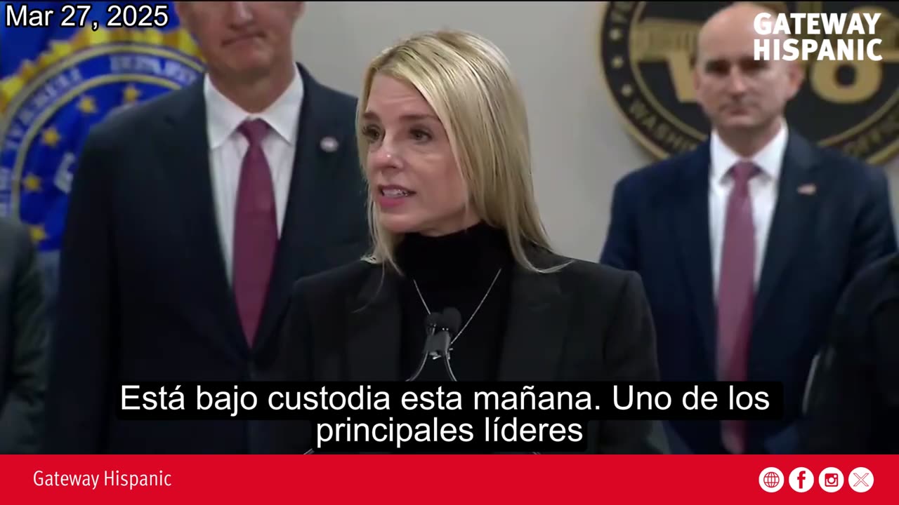 Pam Bondi: "We have captured one of the top leaders of MS13"