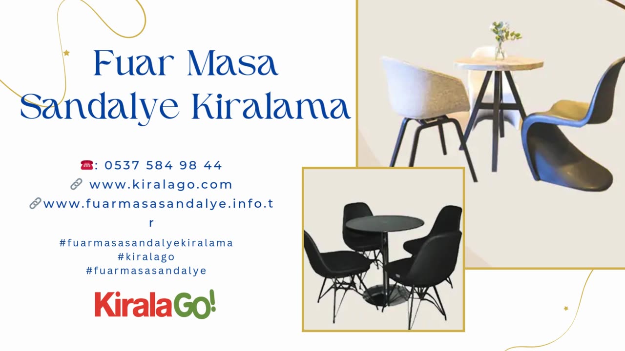 Fuar Masa Sandalye Kiralama