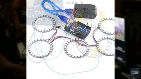 DIYmall 24 Bits RGB LED Rings 24 X WS2812B 5050 Lamp Light with Integrated Drive