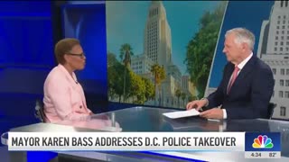 L.A. Mayor Karen Bass says Trump addressing crime in D.C. is "going after young black"