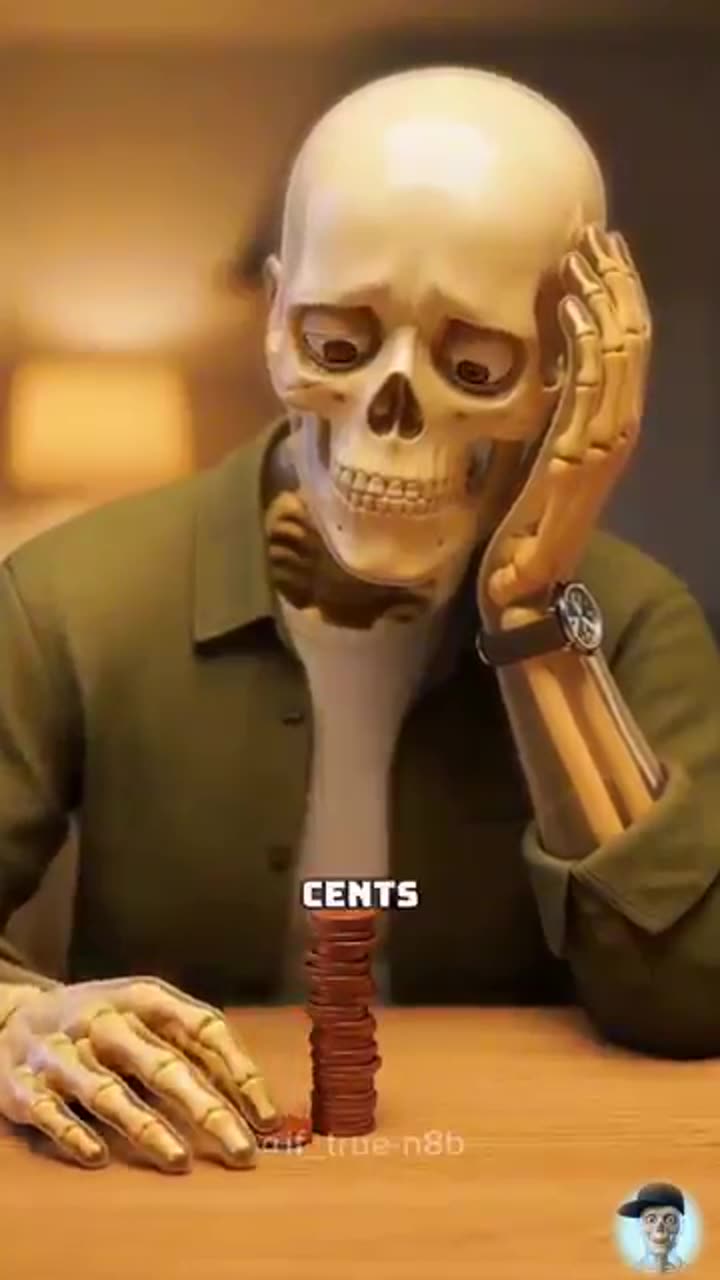 $1M Now vs Doubling 1¢ for 30 Days...#skeleton #ai #animation