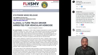 Illegal Immigrant Truck Driver CHARGED AND ARRESTED For Illegal U-Turn Leading To FATAL Car Crash!