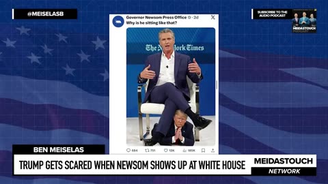 Trump GETS SCARED when Newsom SHOWS UP at White House