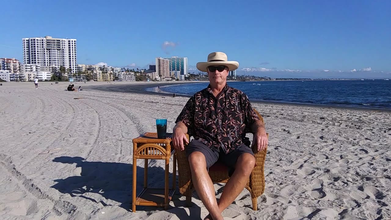 The Beach Captain in Time-Lapse. Alamitos Beach, Long Beach, California. TL 022