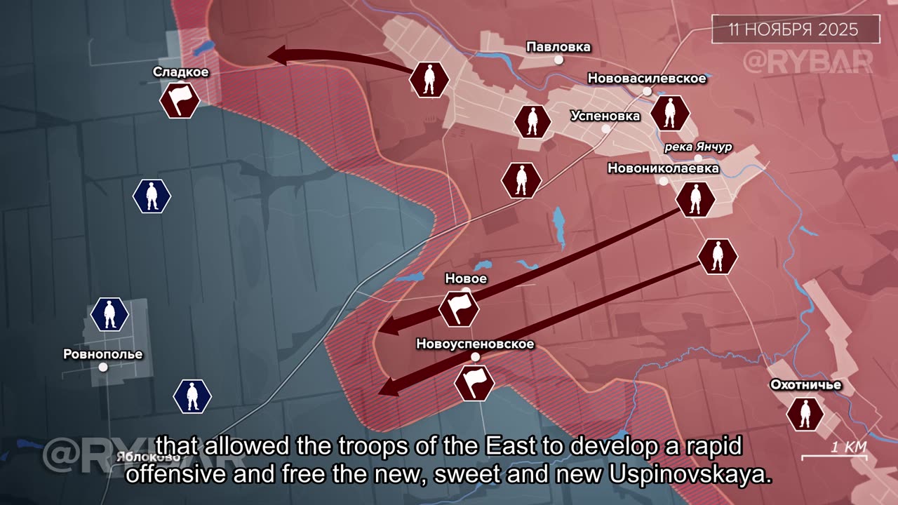 🇷🇺 🏹 🎣 Rybar’s Analysis: Front collapses near Uspenovka