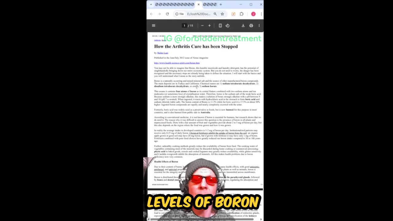 The Borax Conspiracy - Boron & Arthritis Osteoporosis Exposed
