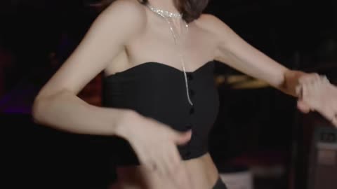 Sexy Girl in Black Stockings Dancing at Nightclub | Hot Party Vibes