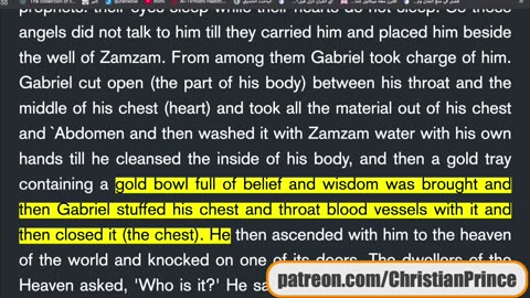Christian prince Like why muhammad his faith was bad
