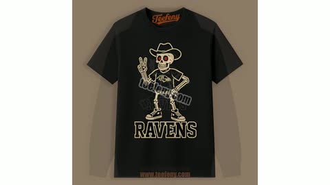 Baltimore Ravens Skeleton Cowboy Vintage Shirt