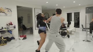 Ryan Garcia was sparring with Chrisean Rock and he accidentally cracked her 😭