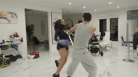 Ryan Garcia was sparring with Chrisean Rock and he accidentally cracked her 😭