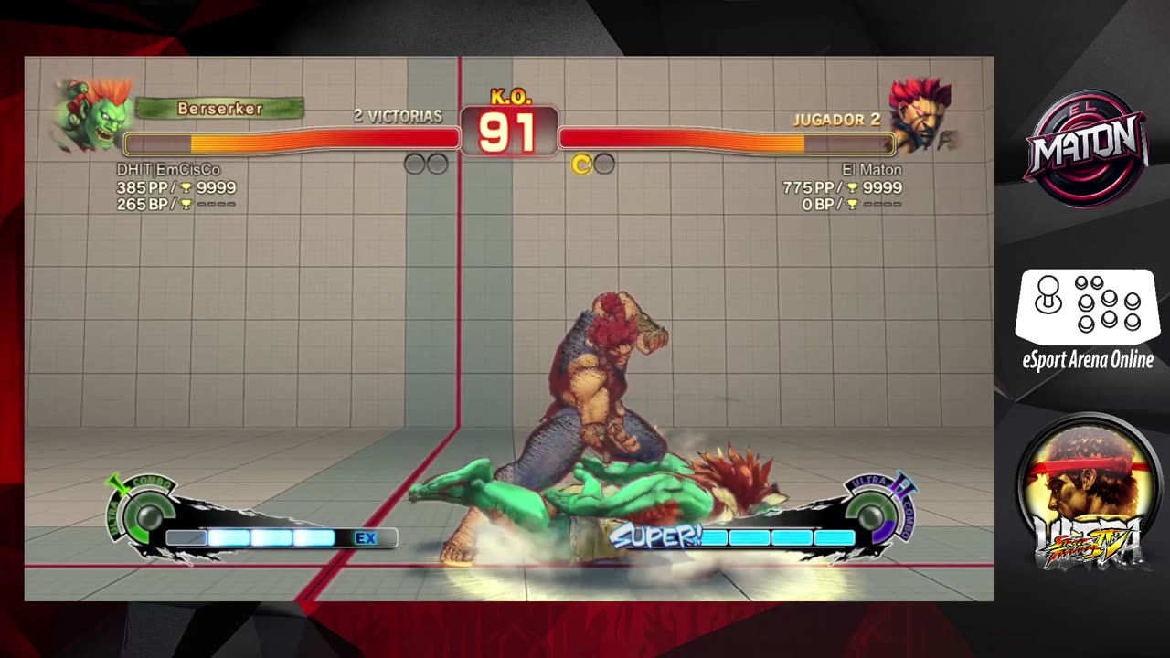 Ultra Street Fighter IV • Luchas en linea • "ElMaton" vs "DjEmcisco" • (2025/50/07)