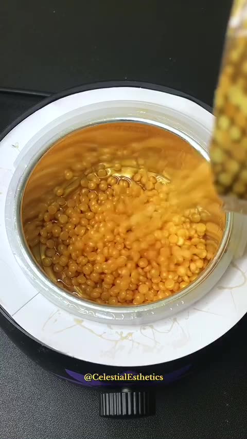Melting Golden Allure Hard Wax by Sexy Smooth | @CelestialEsthetixs in Florida Wax Studio