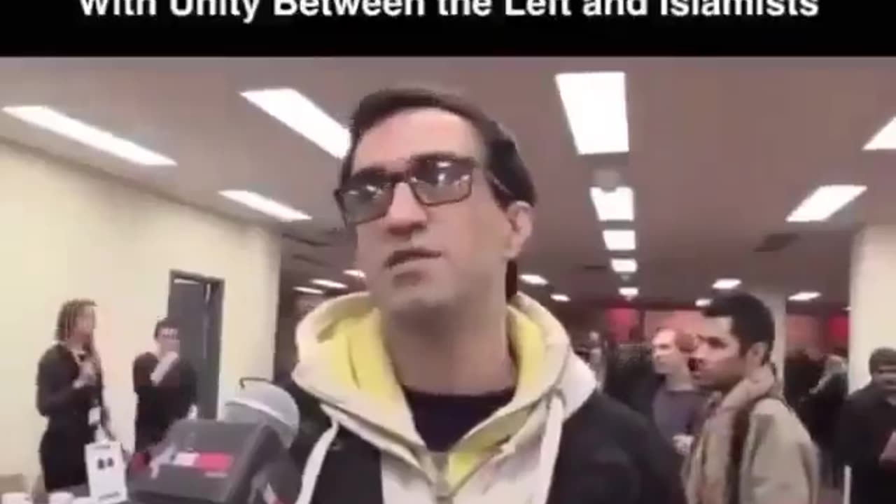 Iranian man warns that Sharia law starts with unity between the left and Islamists