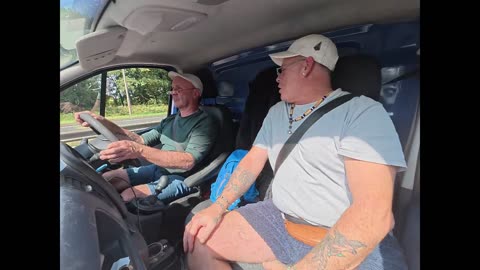 Van chats 2.......whilst traveling from point A to p[oint B in a private conveyance.....