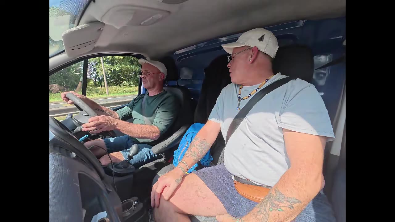 Van chats 2.......whilst traveling from point A to p[oint B in a private conveyance.....