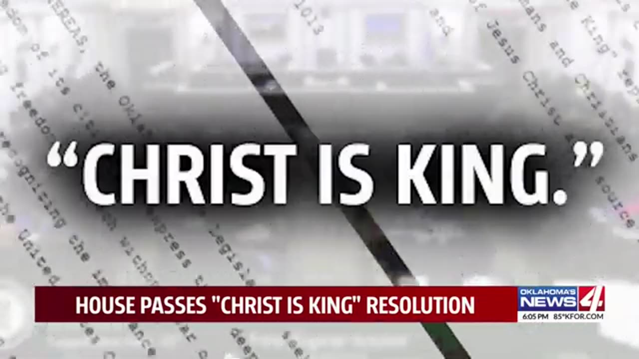 Oklahoma House passes "Christ is King" resolution