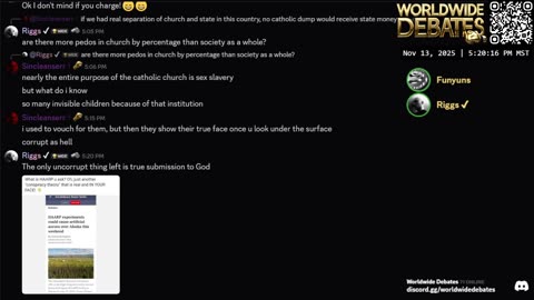 0165 WIDESTREAM - Worldwide Debates - YouTube/Twitch/Rumble